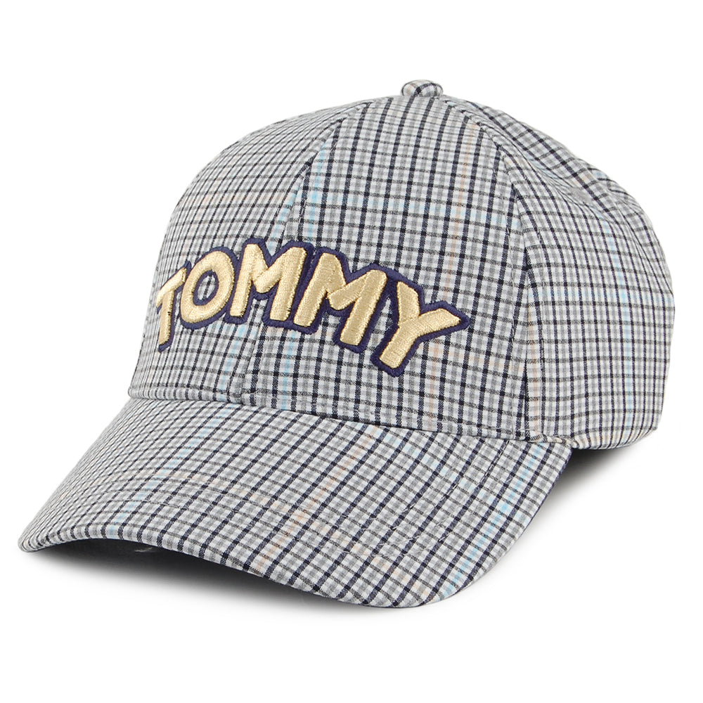 Gorra de béisbol Tommy Patch a cuadros de Tommy Hilfiger - Blanco-Negro