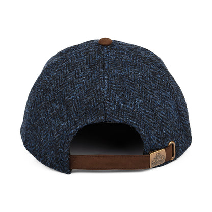 Gorra de béisbol de Tweed Harris de Failsworth - Azul Marino-Marrón