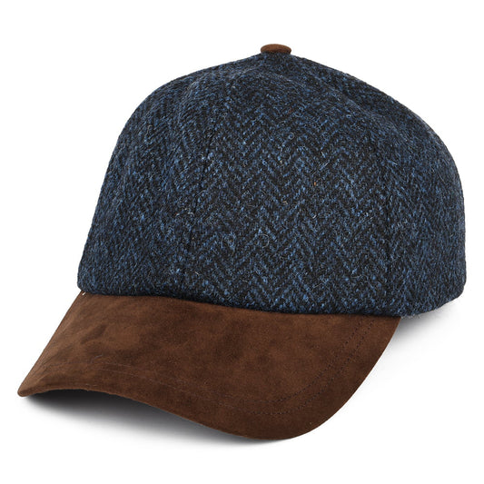 Gorra de béisbol de HARRIS TWEED de Failsworth - Azul Marino-Marrón