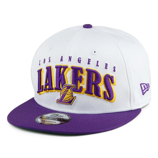 Gorra Snapback 9FIFTY Retro NBA L.A. Lakers de New Era - Blanco-Morado