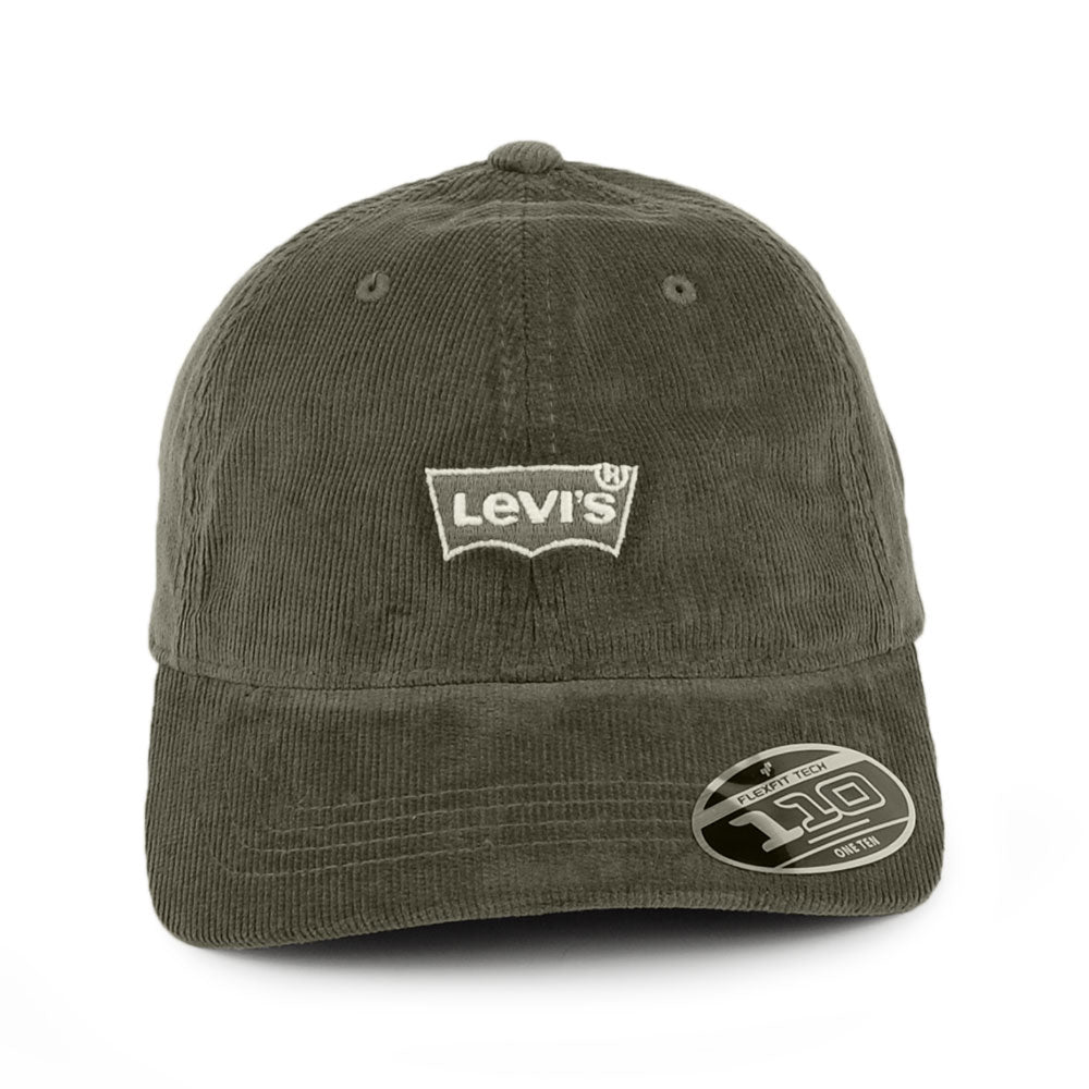 Gorra de béisbol Batwing Flexfit de pana de Levi's - Kaki