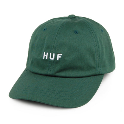 Gorra de béisbol Original Logo visera curvada de algodón de HUF - Verde