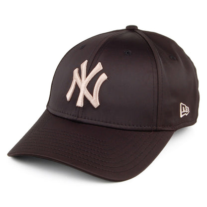 Gorra de béisbol mujer 9FORTY de satén MLB New York Yankees de New Era - Negro-Rosa