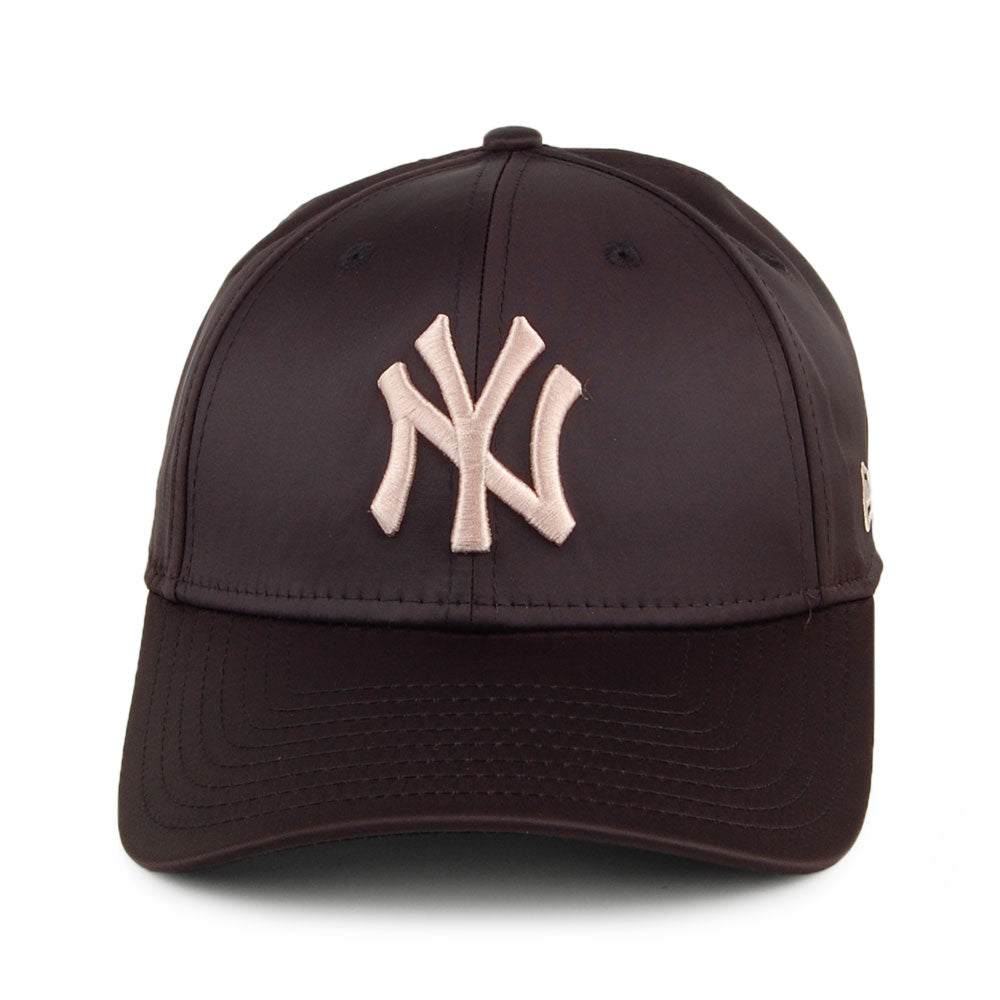Gorra de béisbol mujeres 9FORTY de satén MLB New York Yankees de New Era - Negro-Rosa