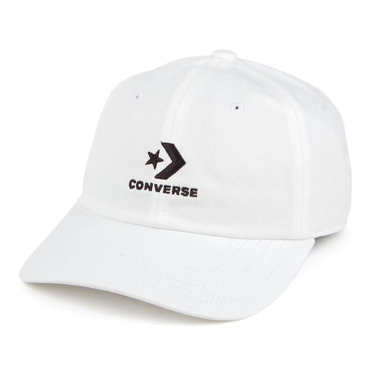 Gorra de béisbol Lock Up de algodón de Converse - Blanco