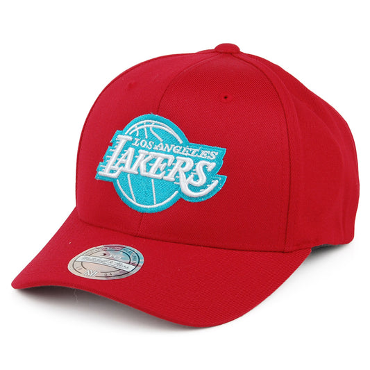 Gorra Snapback Red/Teal L.A. Lakers de Mitchell & Ness - Rojo
