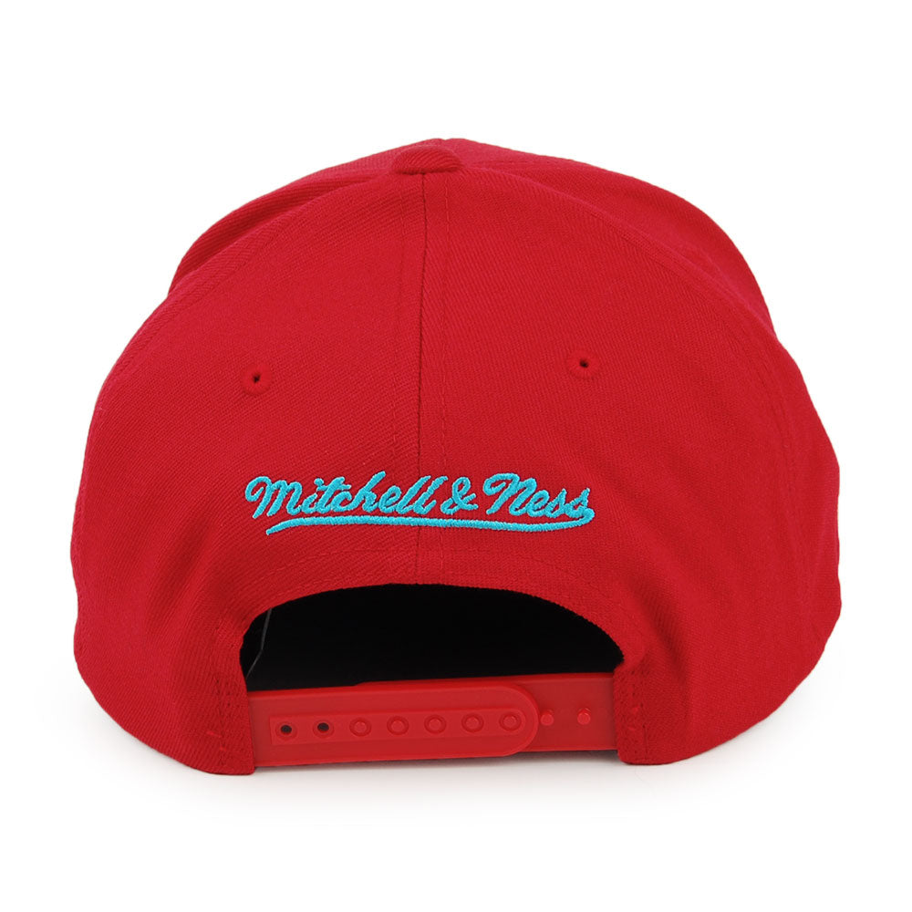 Gorra Snapback Red/Teal L.A. Lakers de Mitchell & Ness - Rojo