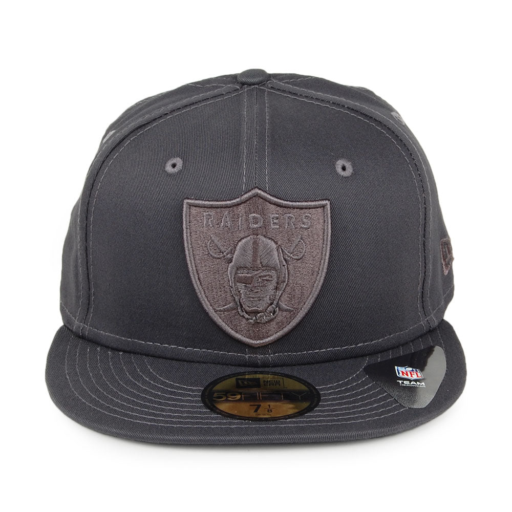 Gorra de béisbol 59FIFTY NFL Team Tonal Las Vegas Raiders de New Era - Gris Oscuro