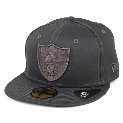 Gorra de béisbol 59FIFTY NFL Team Tonal Las Vegas Raiders de New Era - Gris Oscuro