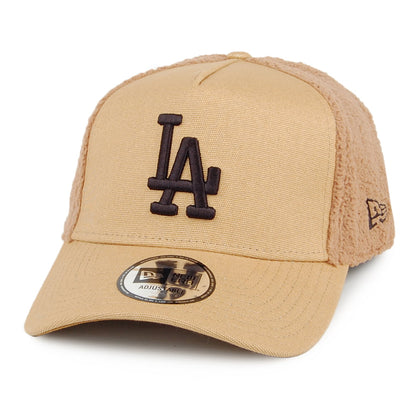 Gorra Trucker MLB Sherpa L.A. Dodgers de New Era - Beige Arena