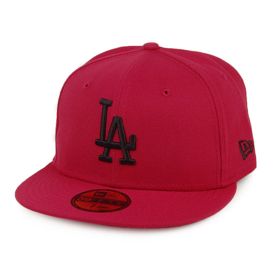 Gorra de béisbol 59FIFTY MLB League Essential L.A. Dodgers de New Era - Rojo Cardenal-Negro