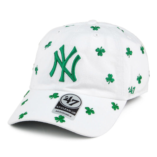 Gorra de béisbol Clean Up St. Patrick's Clover New York Yankees de 47 Brand - Blanco-Verde