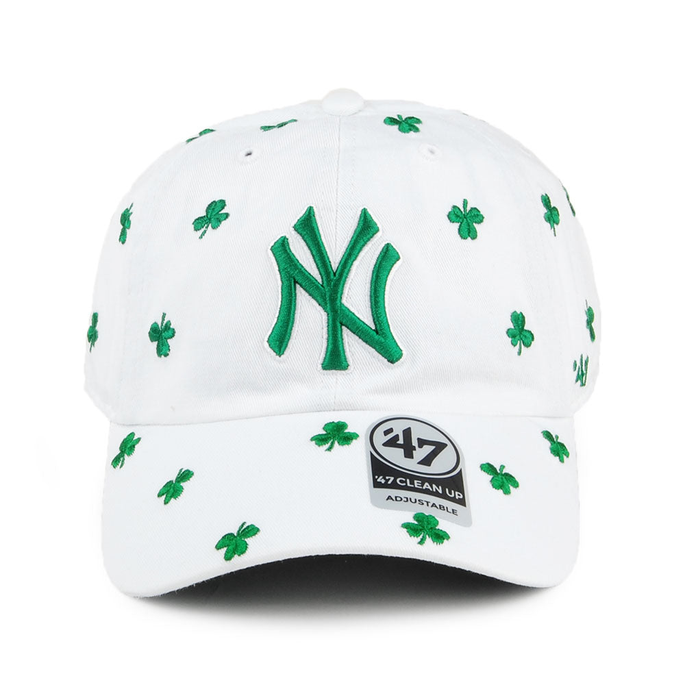 Gorra de béisbol Clean Up St. Patrick's Clover New York Yankees de 47 Brand - Blanco-Verde