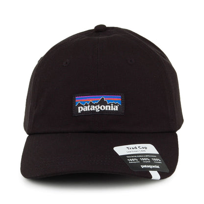 Gorra de béisbol P-6 Label de algodón orgánico de Patagonia - Negro