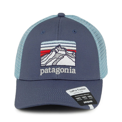 Gorra Trucker Line Logo Ridge LoPro de algodón orgánico de Patagonia - Azul