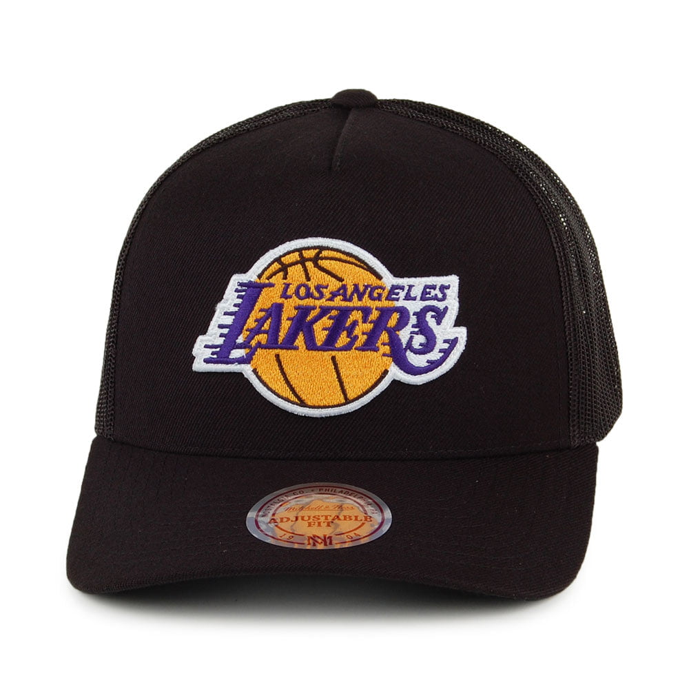 Gorra Trucker Team Logo L.A. Lakers de Mitchell & Ness - Negro