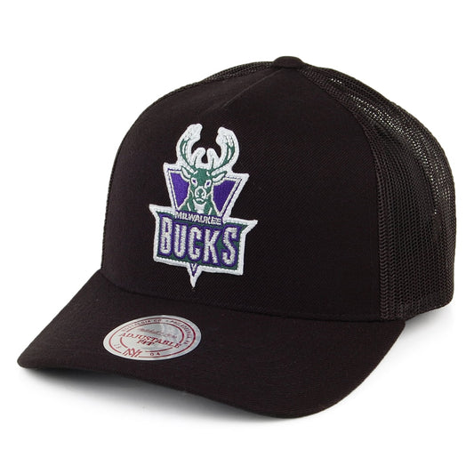 Gorra Trucker Team Logo Milwaukee Bucks de Mitchell & Ness - Negro