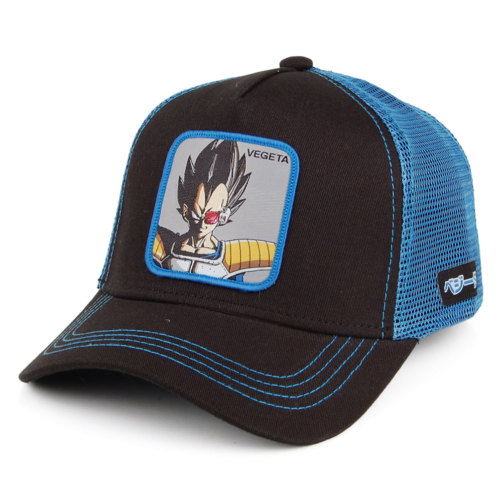 Gorra Trucker Dragon Ball Z Vegeta de Capslab - Negro-Azul