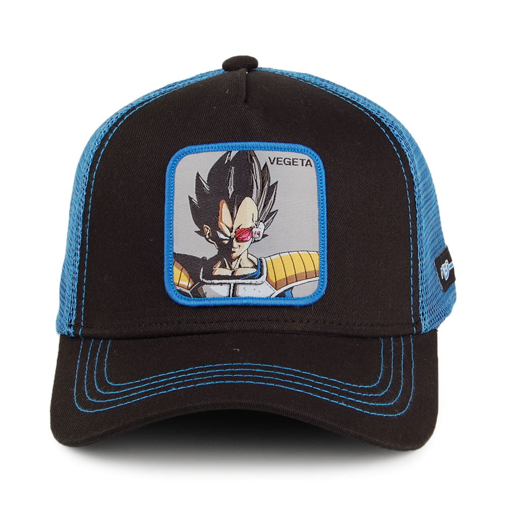 Gorra Trucker Dragon Ball Z Vegeta de Capslab - Negro-Azul