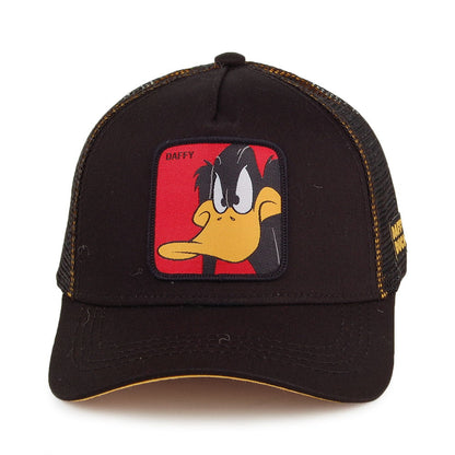 Gorra Trucker Looney Tunes Pato Lucas de Capslab - Gris-Negro