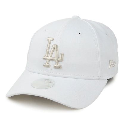 Gorra de béisbol mujer 9FORTY MLB Metallic L.A. Dodgers de New Era - Blanco-Plateado