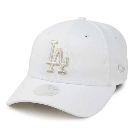 Gorra de béisbol mujeres 9FORTY MLB Metallic L.A. Dodgers de New Era - Blanco-Plateado