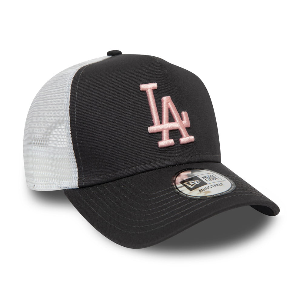 Gorra Trucker MLB League Essential L.A. Dodgers de New Era - Gris-Rosa