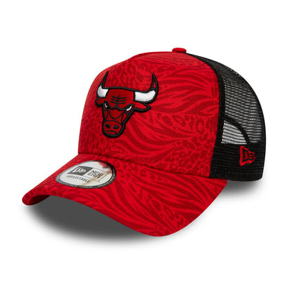 Gorra Trucker NBA Animal Print Chicago Bulls de New Era - Rojo