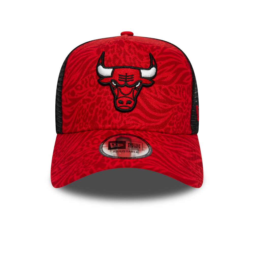 Gorra Trucker NBA Animal Print Chicago Bulls de New Era - Rojo