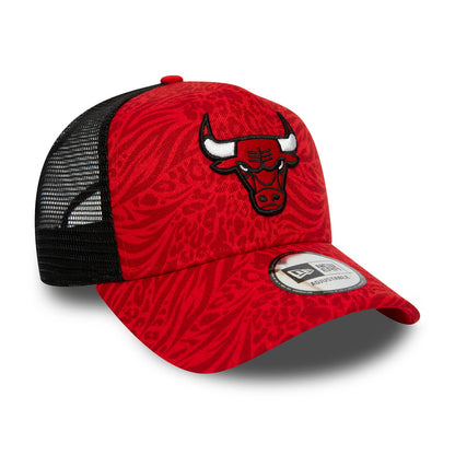 Gorra Trucker NBA Animal Print Chicago Bulls de New Era - Rojo