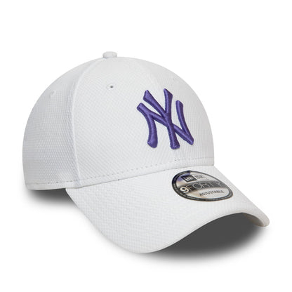Gorra de béisbol 9FORTY Diamond Era New York Yankees de New Era - Blanco-Morado
