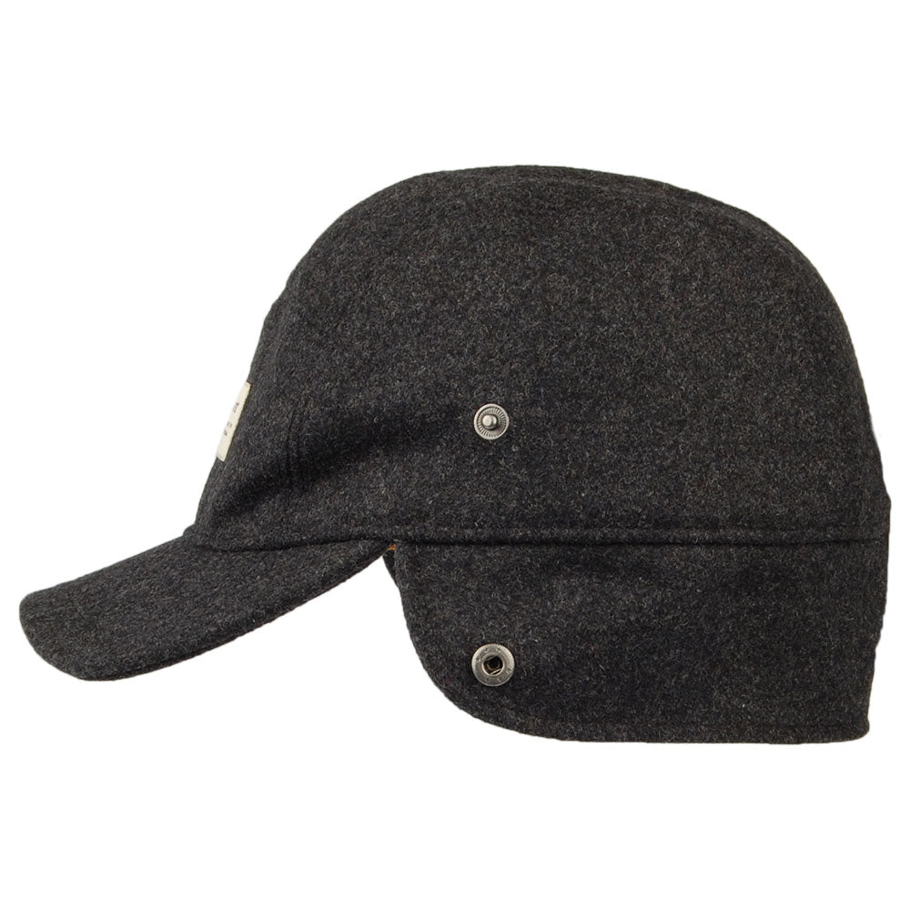 Gorra 5 paneles Samuen con orejeras de Barts - Antracita