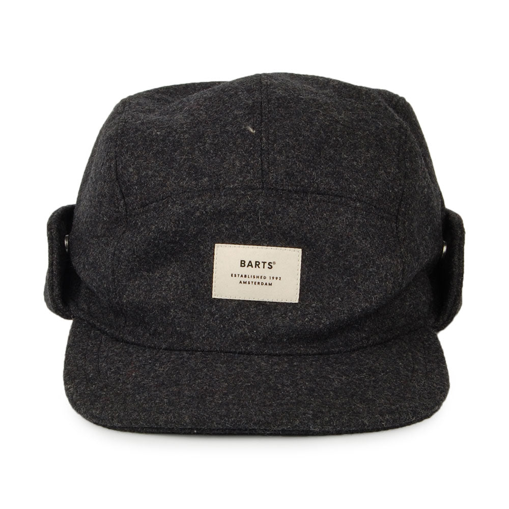 Gorra 5 paneles Samuen con orejeras de Barts - Antracita