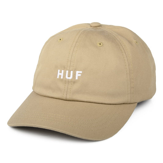 Gorra de béisbol Original Logo visera curvada de algodón de HUF - Beige Arena