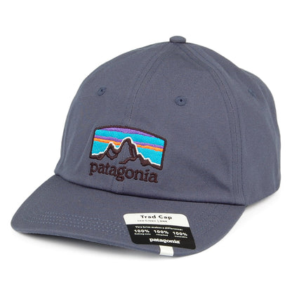 Gorra de béisbol Fitz Roy Horizons Trad de algodón orgánico de Patagonia - Azul