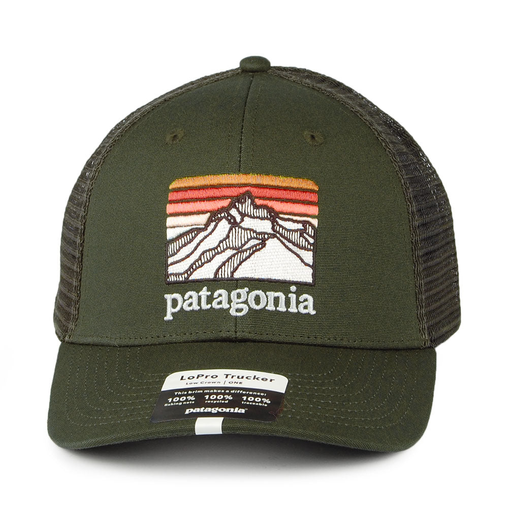 Gorra Trucker Line Logo Ridge LoPro de algodón orgánico de Patagonia - Bosque