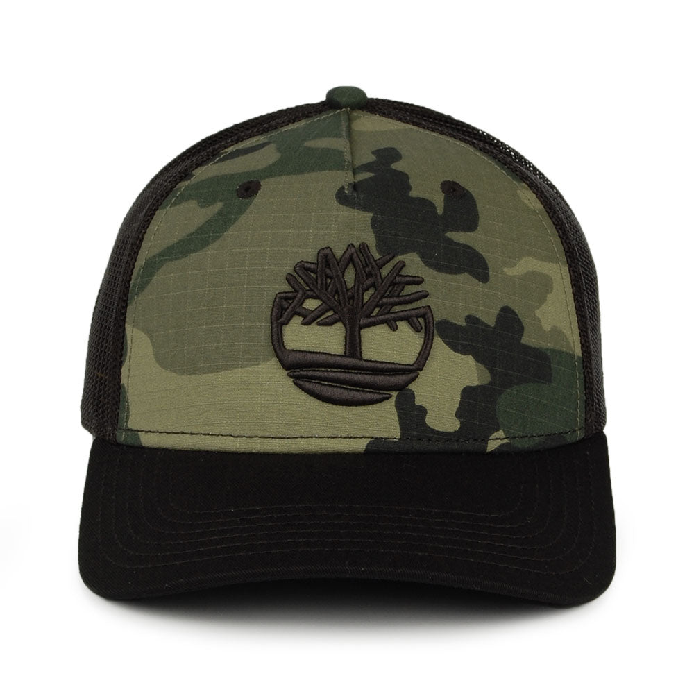 Gorra Trucker Camo Ripstop de Timberland - Negro-Oliva