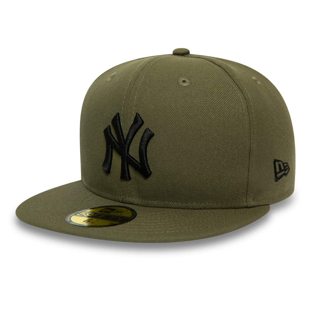 Gorra de béisbol 59FIFTY League Essential New York Yankees de New Era - Verde Oliva-Negro