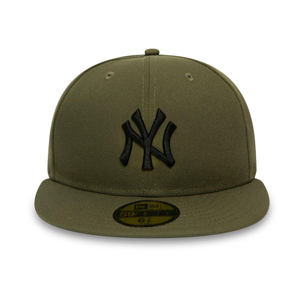 Gorra de béisbol 59FIFTY League Essential New York Yankees de New Era - Verde Oliva-Negro