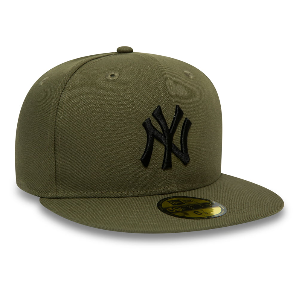 Gorra de béisbol 59FIFTY League Essential New York Yankees de New Era - Verde Oliva-Negro