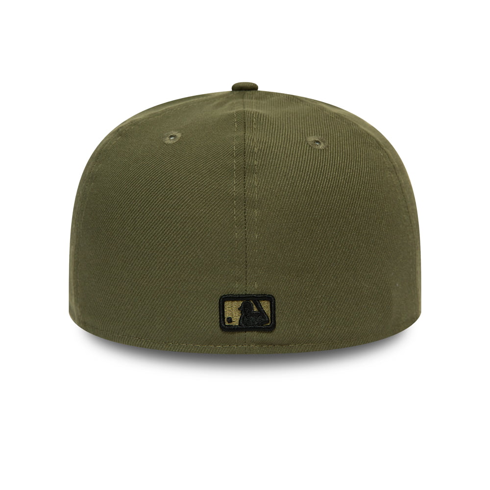 Gorra de béisbol 59FIFTY League Essential New York Yankees de New Era - Verde Oliva-Negro