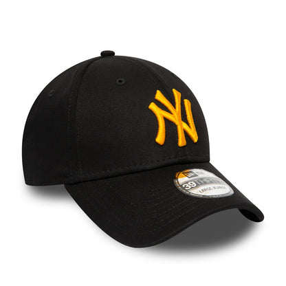 Gorra de béisbol 39THIRTY MLB League Essential I New York Yankees de New Era - Negro-Amarillo