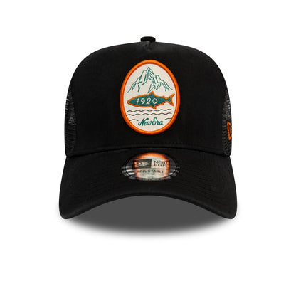 Gorra Trucker Outdoors A-Frame de New Era - Negro