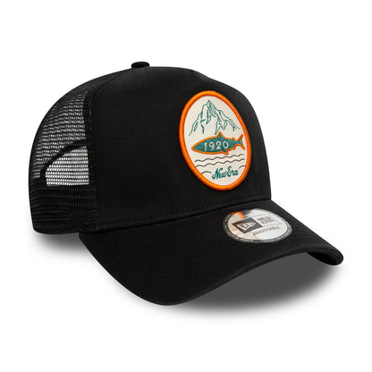 Gorra Trucker Outdoors A-Frame de New Era - Negro