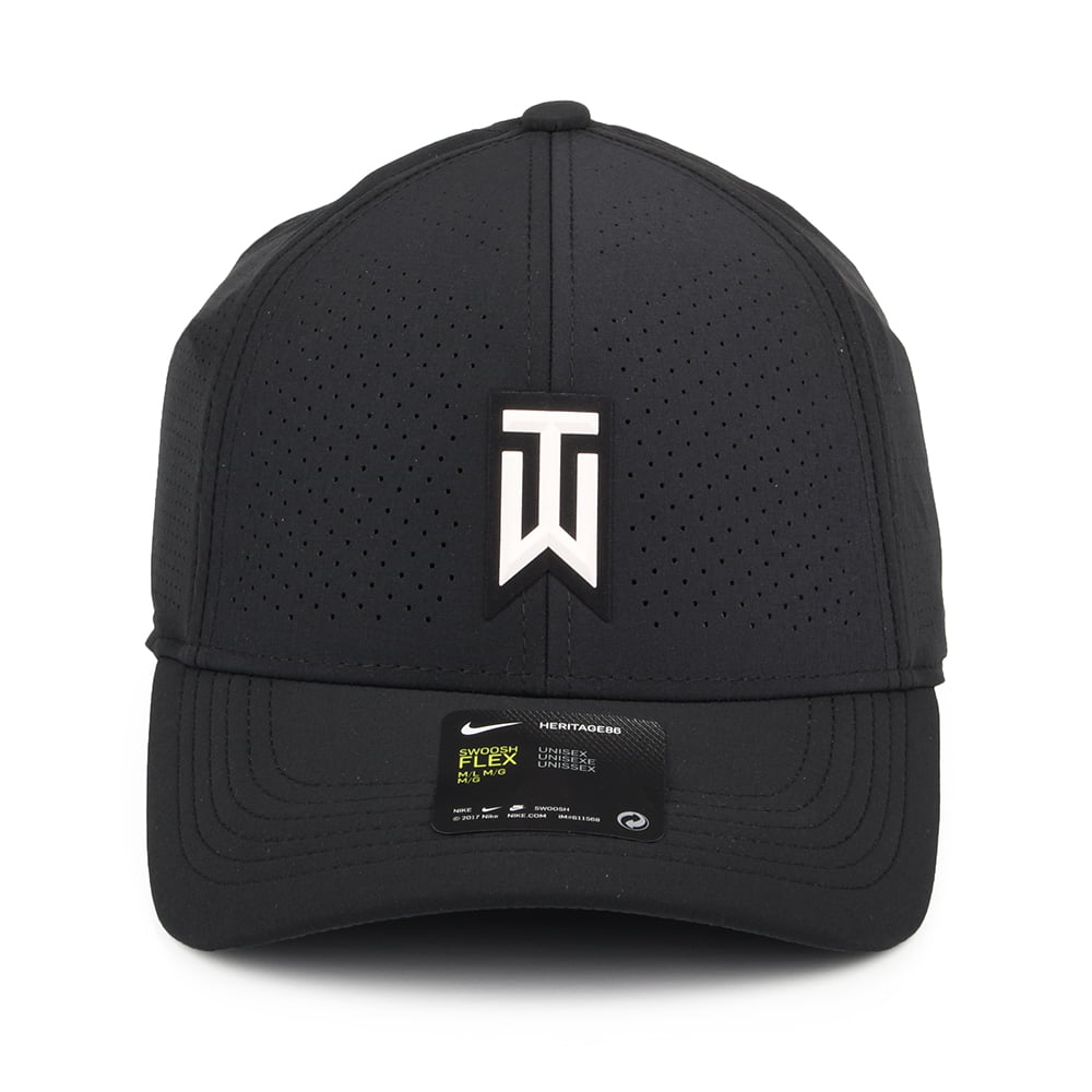 Gorra de béisbol Tiger Woods Aerobill H86 Perforada de Nike Golf - Negro