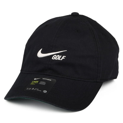Gorra de béisbol Heritage 86 Washed Solid de Nike Golf - Negro