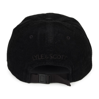 Gorra de béisbol de pana de Lyle & Scott - Negro