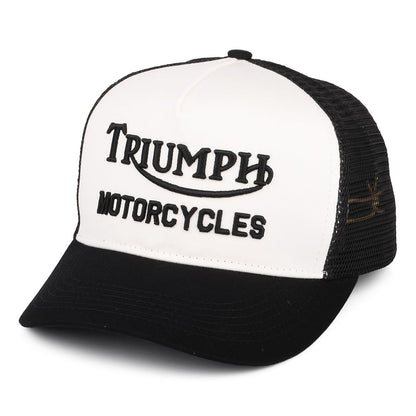Gorra Trucker Oil de Triumph Motorcycles - Negro-Hueso