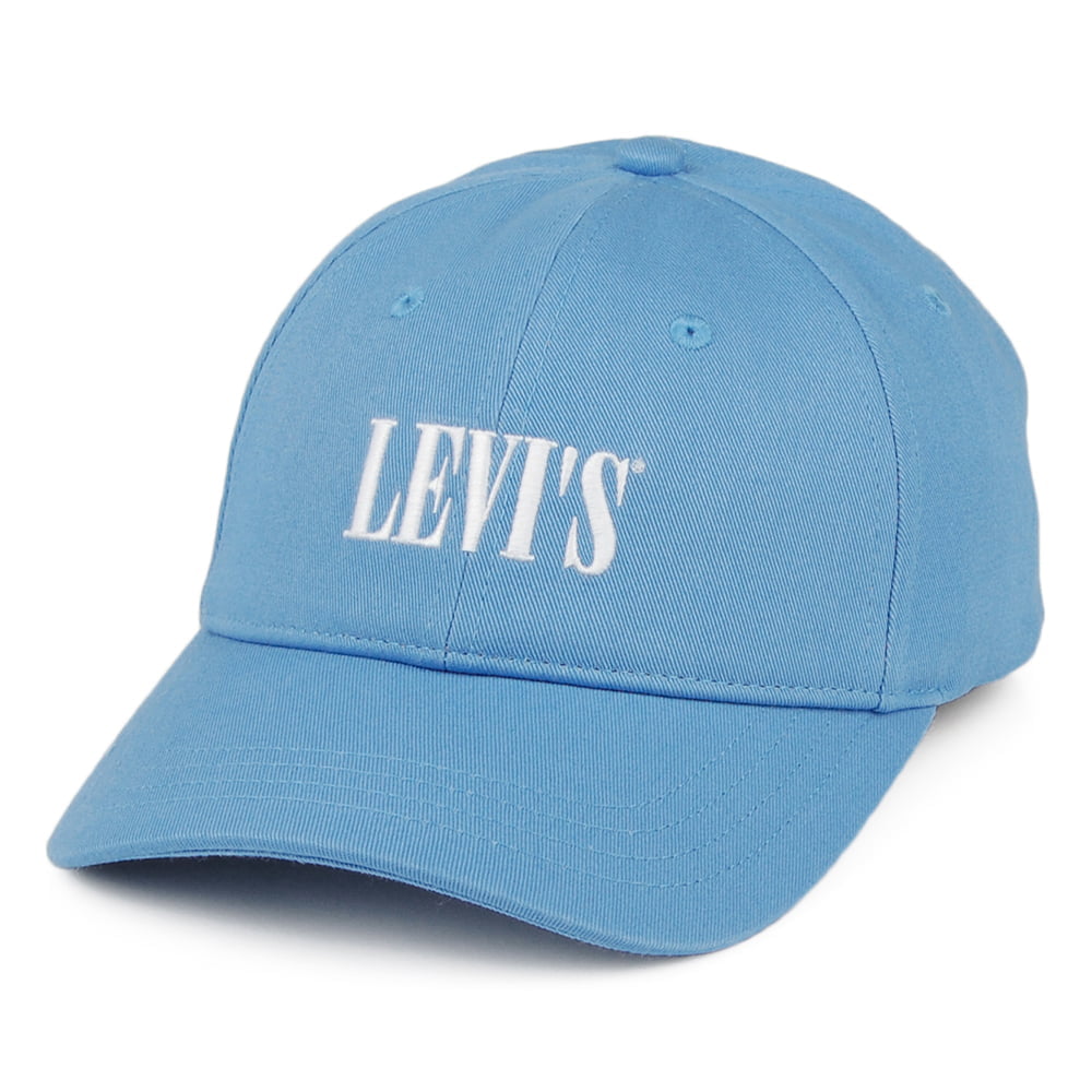 Gorra de béisbol Serif Logo de algodón de Levi's - Azul con Etiqueta en Blanco