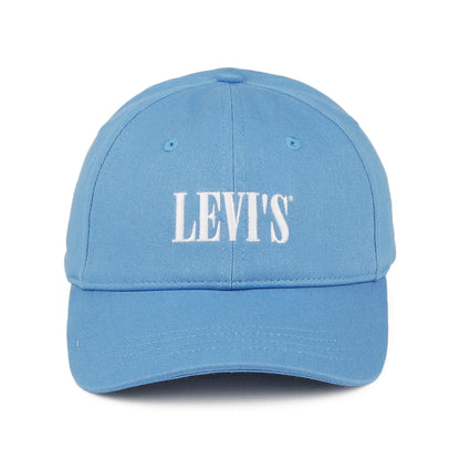 Gorra de béisbol Serif Logo de algodón de Levi's - Azul con Etiqueta en Blanco